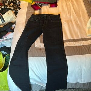 Low rise bootcut dark denim jeans